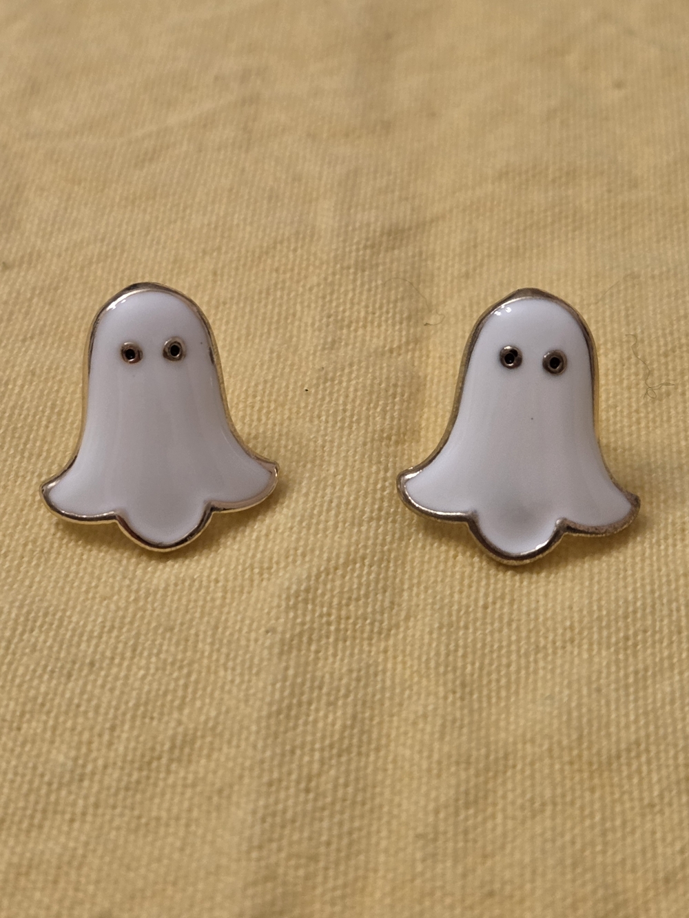 White Ghost Stud Earrings For Halloween